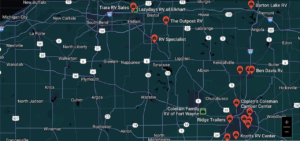 Map North Of In Fort Wayne, IN. Area RV Sales.